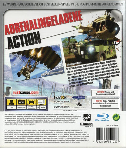 Just Cause 2 - PlayStation 3 Rückseite