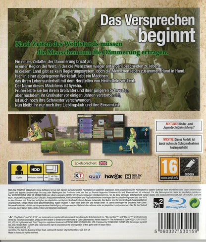 Atelier Ayesha: The Alchemist of Dusk - PlayStation 3 Rückseite