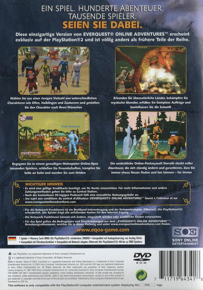 EverQuest Online Adventures - PlayStation 2 Rückseite