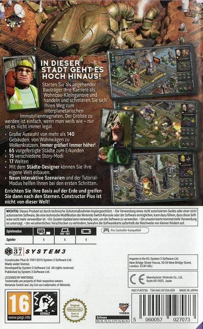 Constructor Plus - Nintendo Switch Rückseite