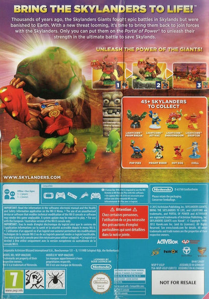 Skylanders Giants - Nintendo Wii U Rückseite
