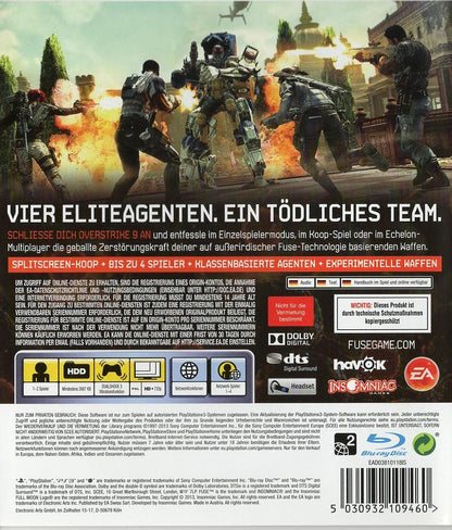 Fuse - PlayStation 3 Rückseite