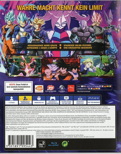 Dragon Ball FighterZ - PlayStation 4 Rückseite