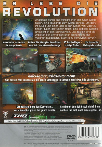 Red Faction - PlayStation 2 Rückseite