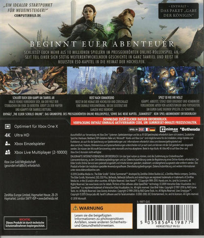 The Elder Scrolls Online: Summerset - Xbox One Rückseite