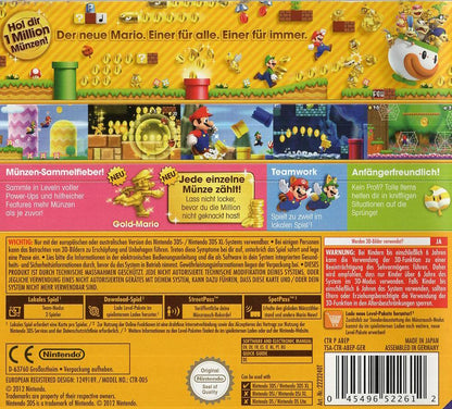 New Super Mario Bros. 2 - Nintendo 3DS Rückseite