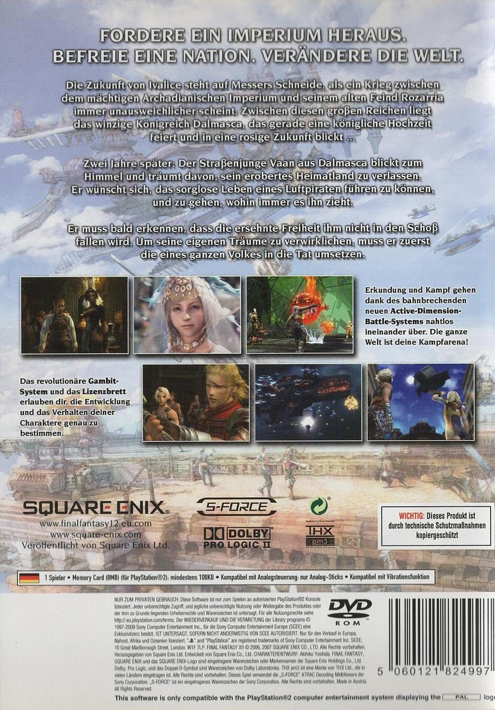 Final Fantasy XII - PlayStation 2 Rückseite