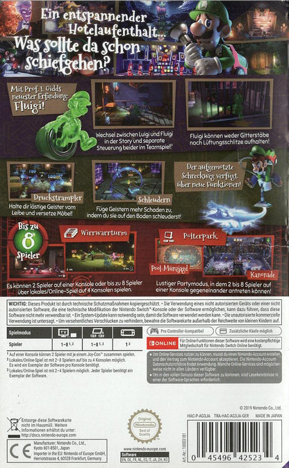 Luigi's Mansion 3 - Nintendo Switch Rückseite
