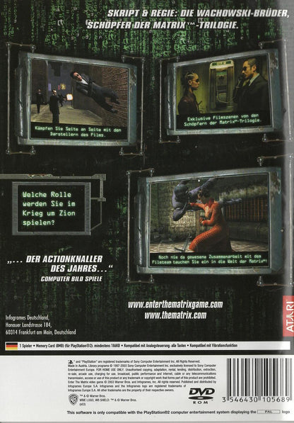 Enter The Matrix - PlayStation 2 Rückseite