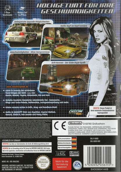 Need for Speed Underground - Nintendo GameCube Rückseite