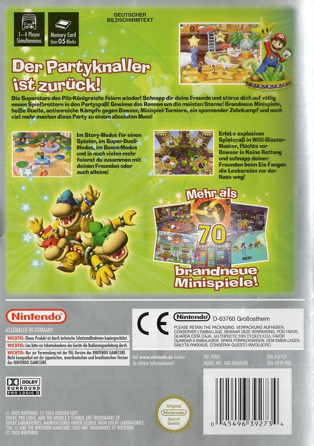 Mario Party 5 - Nintendo GameCube Rückseite