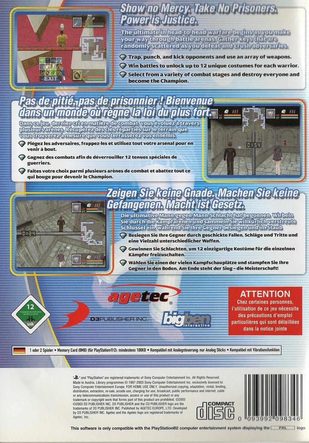 Maze Action - PlayStation 2 Rückseite