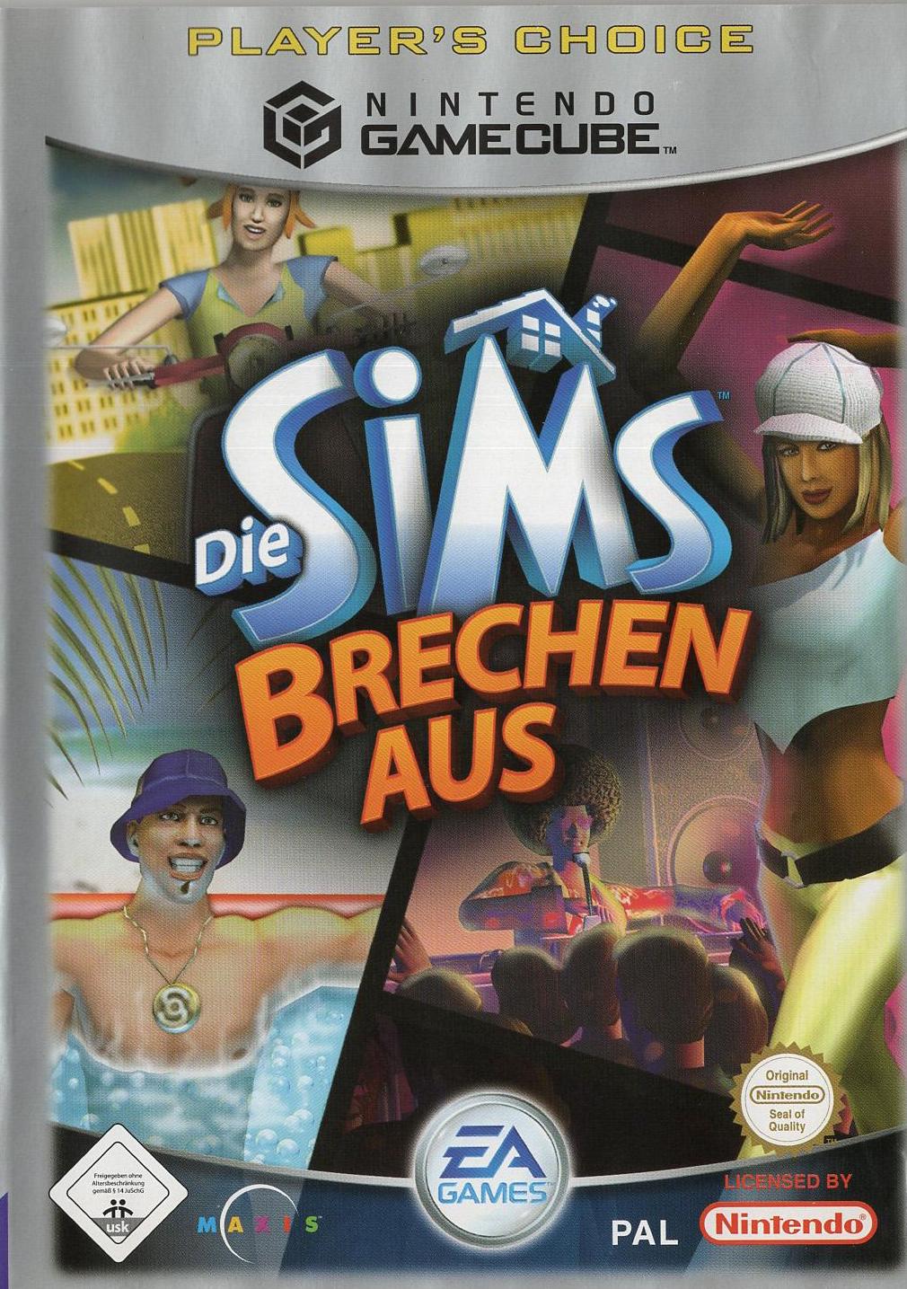 Die Sims brechen aus - Nintendo GameCube Vorderseite