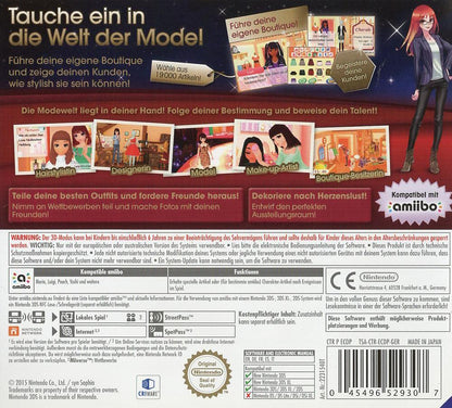 New Style Boutique 2 - Mode von morgen - Nintendo 3DS Rückseite
