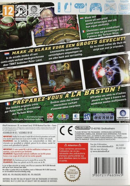 Teenage Mutant Ninja Turtles: Smash-Up - Nintendo Wii Rückseite