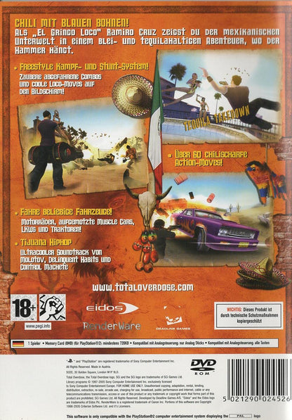 Total Overdose - PlayStation 2 Rückseite