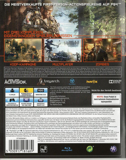 Call of Duty: Black Ops III - PlayStation 4 Rückseite