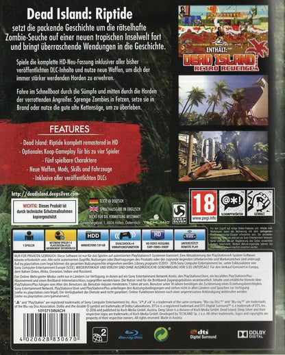 Dead Island: Riptide Definitive Edition - PlayStation 4 Rückseite