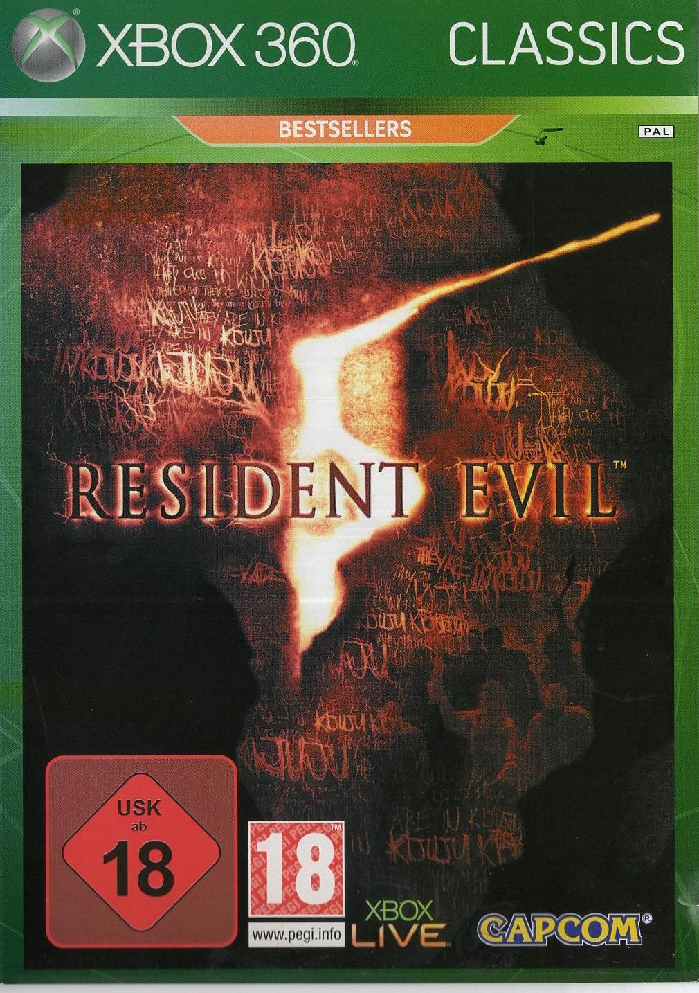 Resident Evil 5 - Xbox 360 Vorderseite