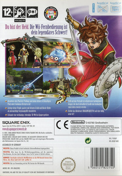 Dragon Quest Swords: Die maskierte Königin und der Spiegelturm - Nintendo Wii Rückseite