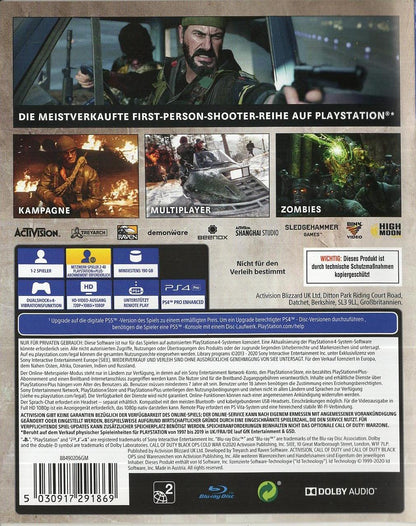 Call of Duty: Black Ops Cold War - PlayStation 4 Rückseite