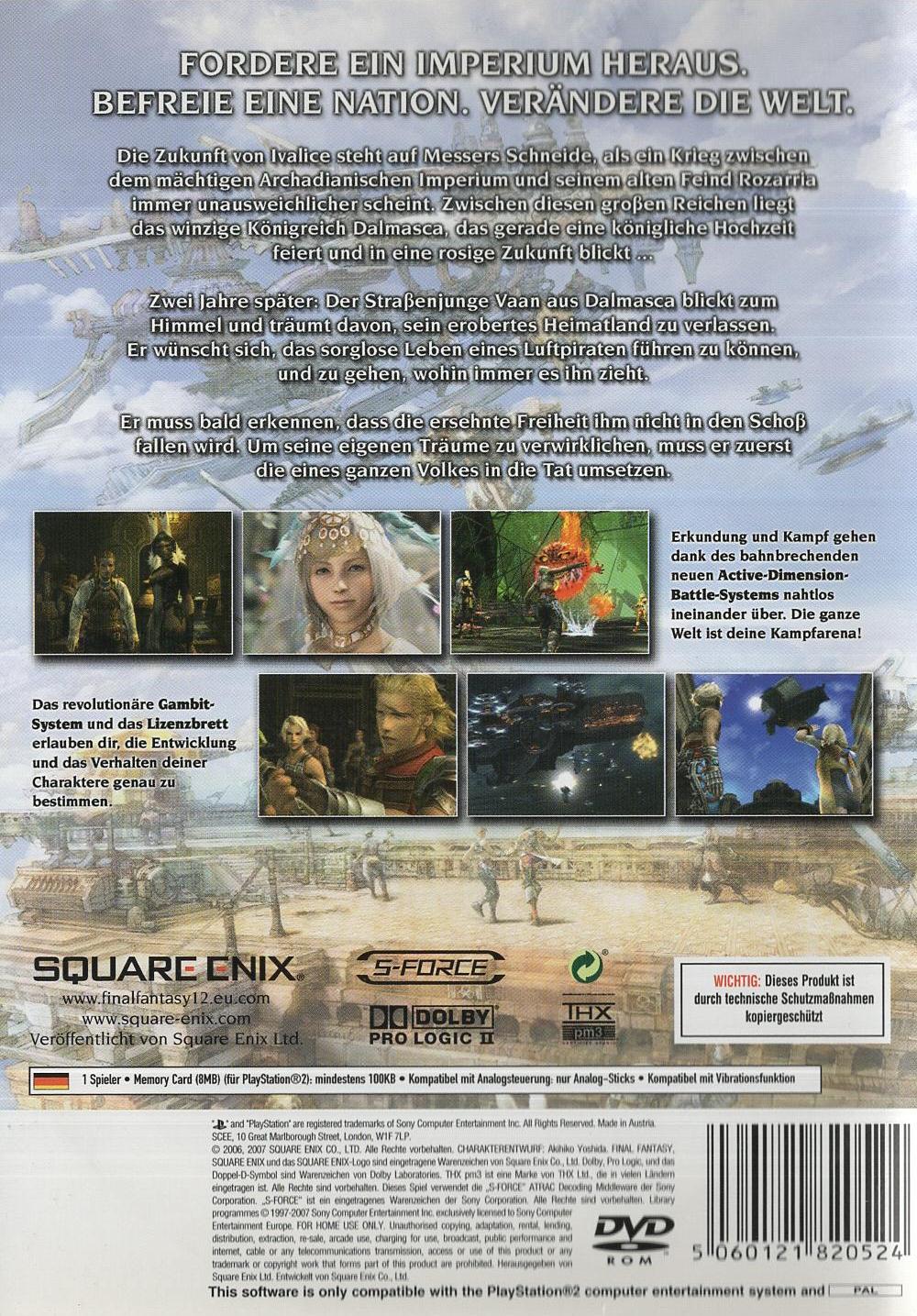 Final Fantasy XII - PlayStation 2 Rückseite