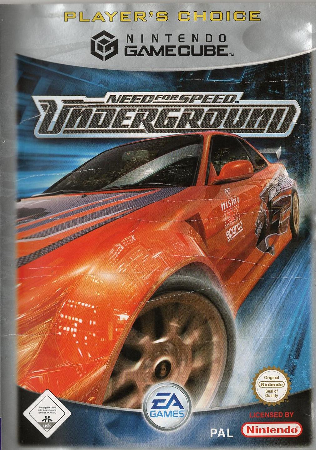 Need for Speed: Underground - Nintendo GameCube Vorderseite