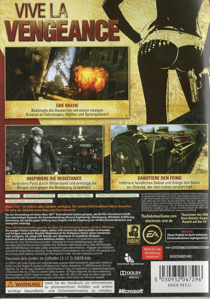 Saboteur - Xbox 360 Rückseite