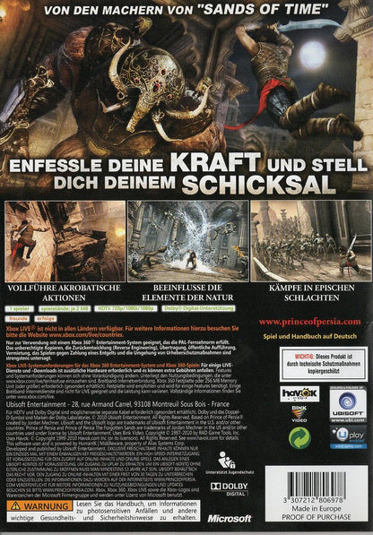 Prince of Persia: Die vergessene Zeit - Xbox 360 Rückseite