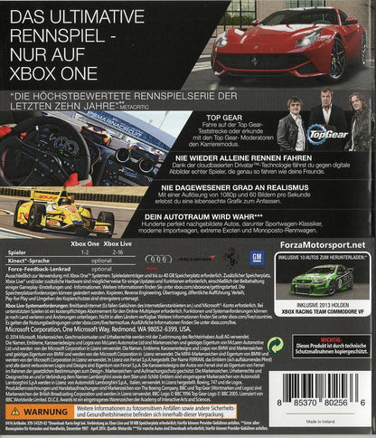 Forza Motorsport 5 - Xbox One Rückseite
