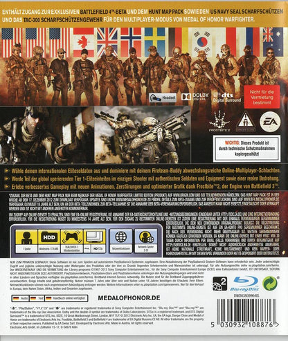 Medal of Honor: Warfighter Limited Edition - PlayStation 3 Rückseite