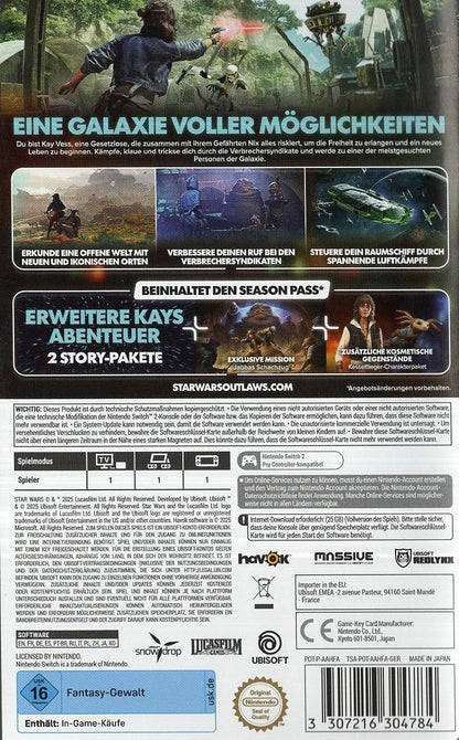 Star Wars Outlaws - Nintendo Switch 2 Rückseite