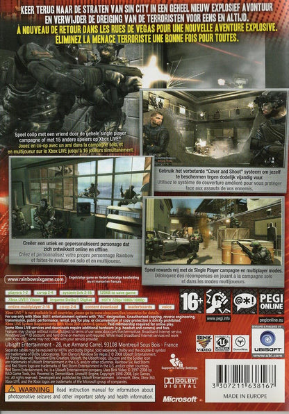 Tom Clancy's Rainbow Six: Vegas 2 - Xbox 360 Rückseite