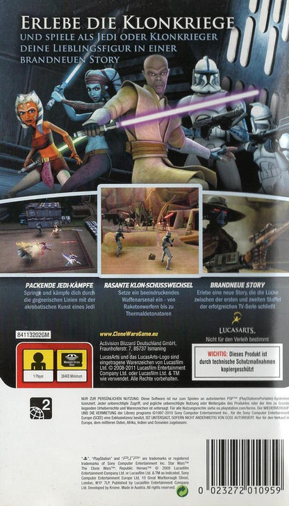Star Wars: The Clone Wars - Republic Heroes - PlayStation Portable Rückseite