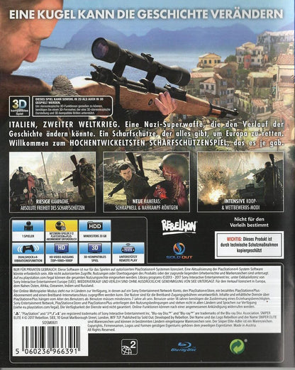 Sniper Elite 4 - PlayStation 4 Rückseite