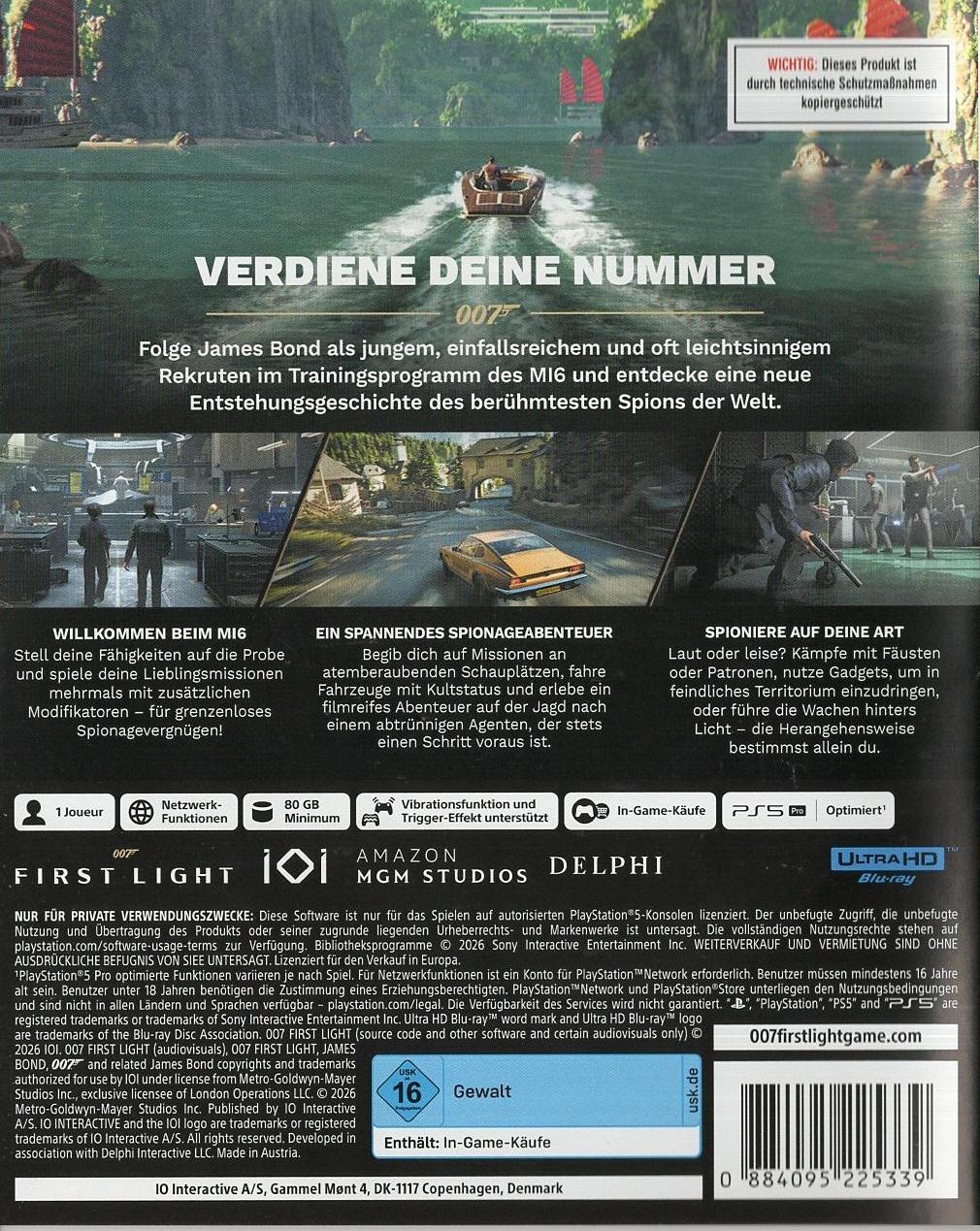 007: First Light - PlayStation 5 Rückseite