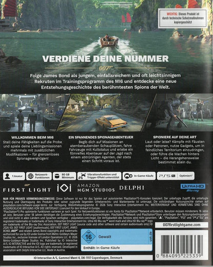007: First Light - PlayStation 5 Rückseite