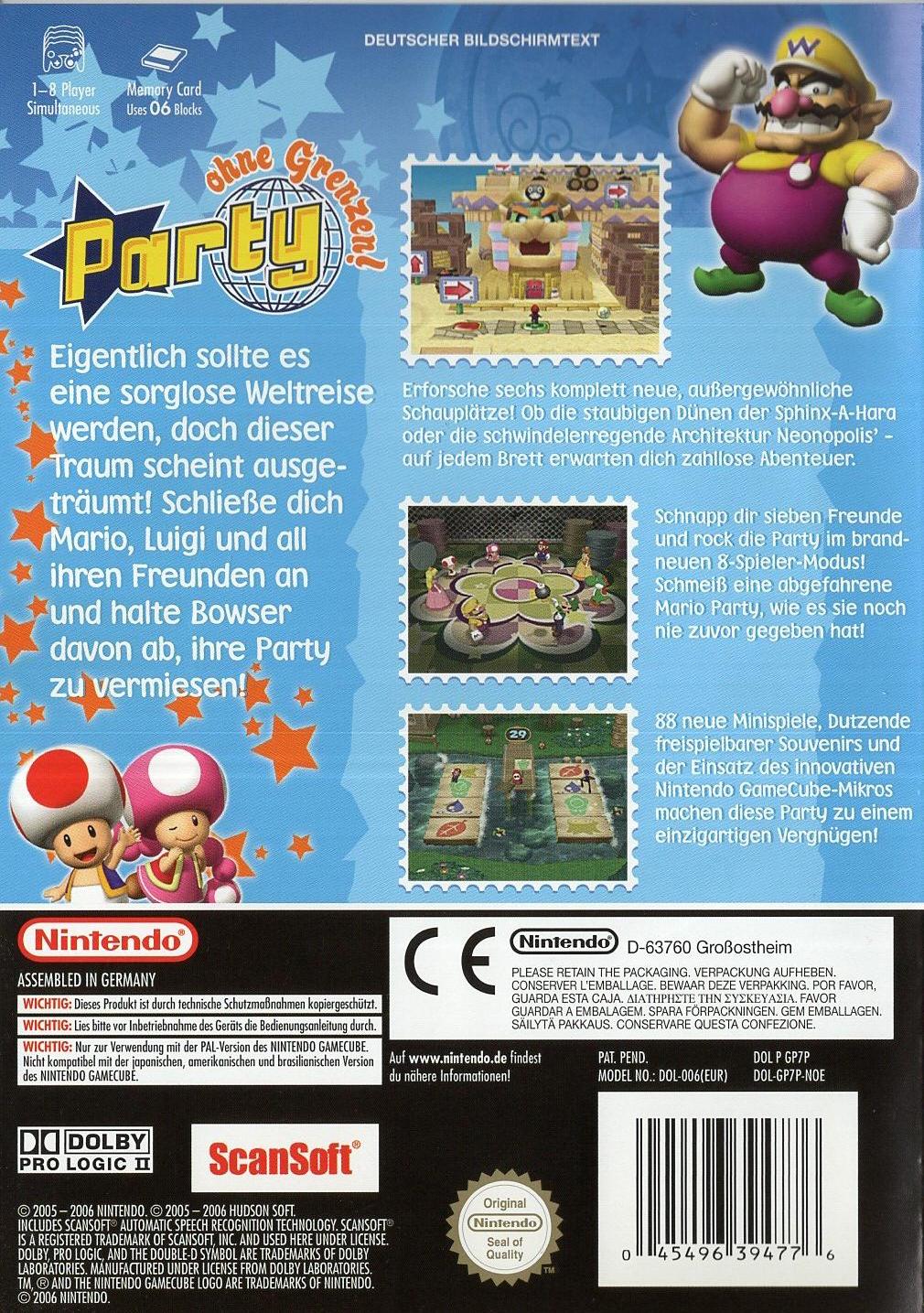 Mario Party 7 - Nintendo GameCube Rückseite