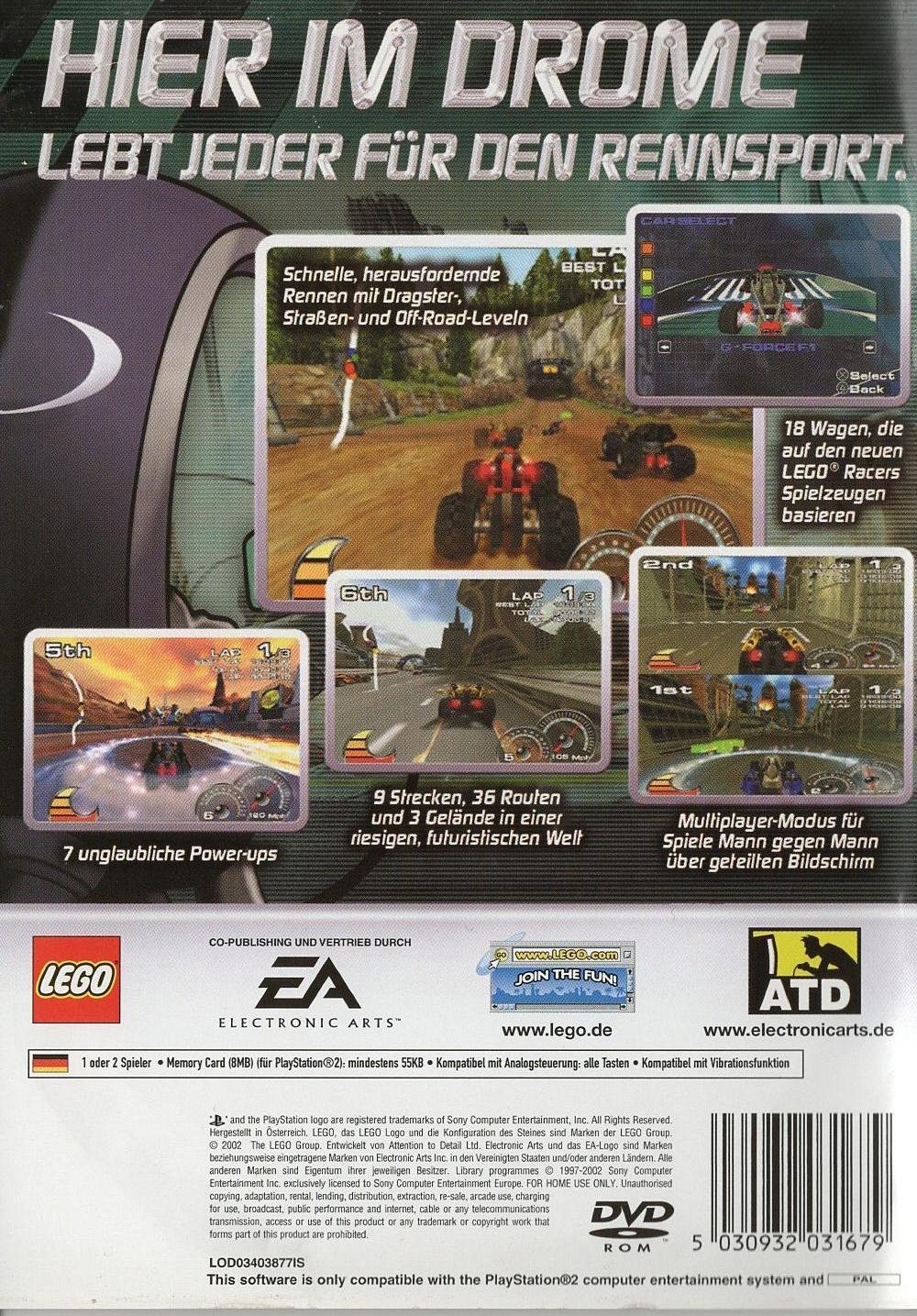 Drome Racers - PlayStation 2 Rückseite