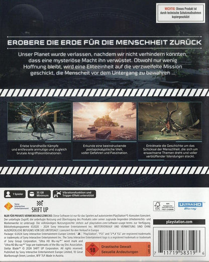 Stellar Blade - PlayStation 5 Rückseite