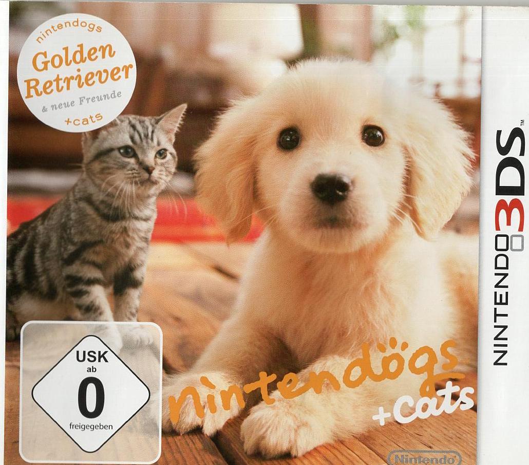 Nintendogs + Cats: Golden Retriever & New Friends - Nintendo 3DS Vorderseite