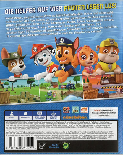 PAW Patrol: Im Einsatz - PlayStation 4 Rückseite