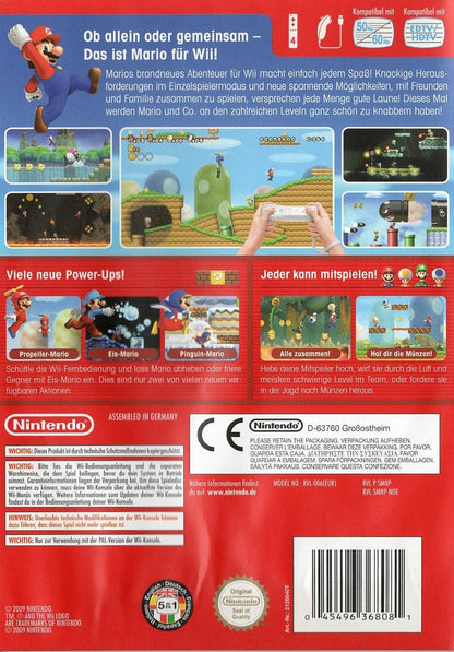 New Super Mario Bros. Wii - Nintendo Wii Rückseite