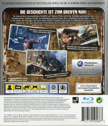 Uncharted 2: Among Thieves - PlayStation 3 Rückseite
