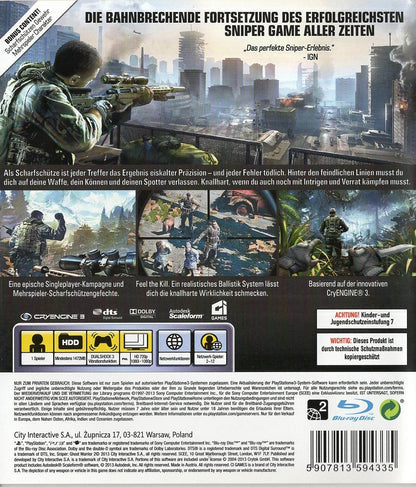 Sniper Ghost Warrior 2 - PlayStation 3 Rückseite