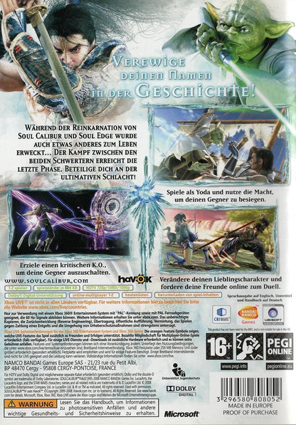Soulcalibur IV - Xbox 360 Rückseite