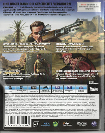 Sniper Elite III - PlayStation 4 Rückseite