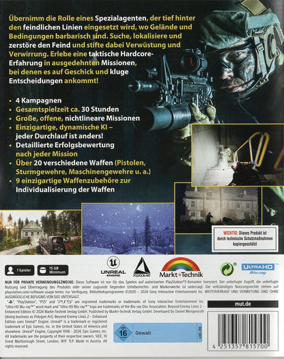 Beyond Enemy Lines 2 - Enhanced Edition - PlayStation 5 Rückseite