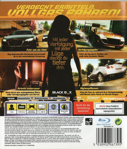 Need for Speed: Undercover - PlayStation 3 Rückseite