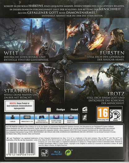 Lords of the Fallen - PlayStation 4 Rückseite